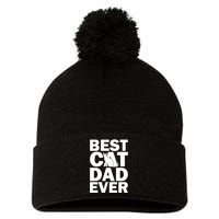 Best Cat Dad Ever Pom Pom 12in Knit Beanie