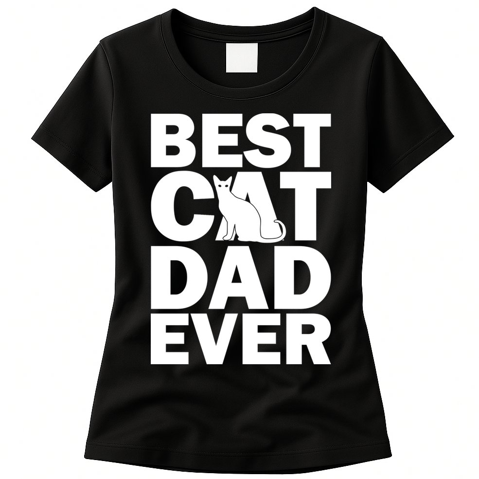 Best Cat Dad Ever Womens T-Shirt