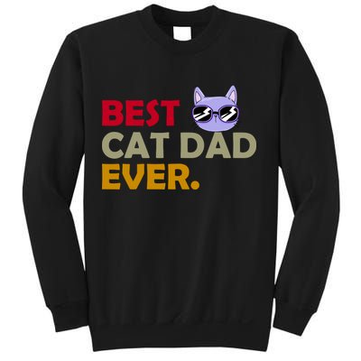 Best Cat Dad Ever Funny Cat Lover Sweatshirt