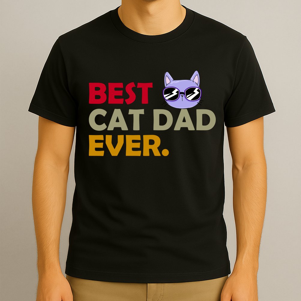 Best Cat Dad Ever Funny Cat Lover T-Shirt