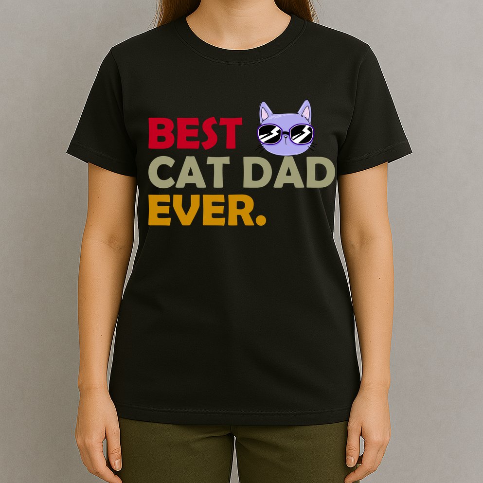 Best Cat Dad Ever Funny Cat Lover T-Shirt