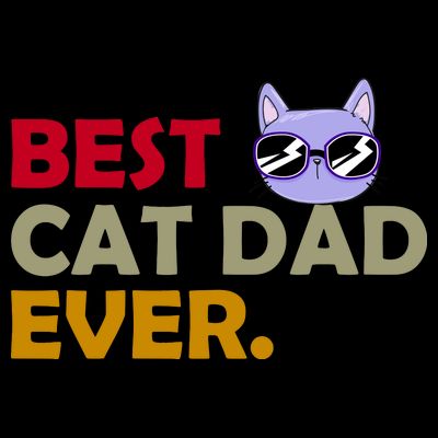 Best Cat Dad Ever Funny Cat Lover T-Shirt