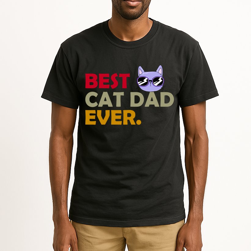 Best Cat Dad Ever Funny Cat Lover Tall T-Shirt