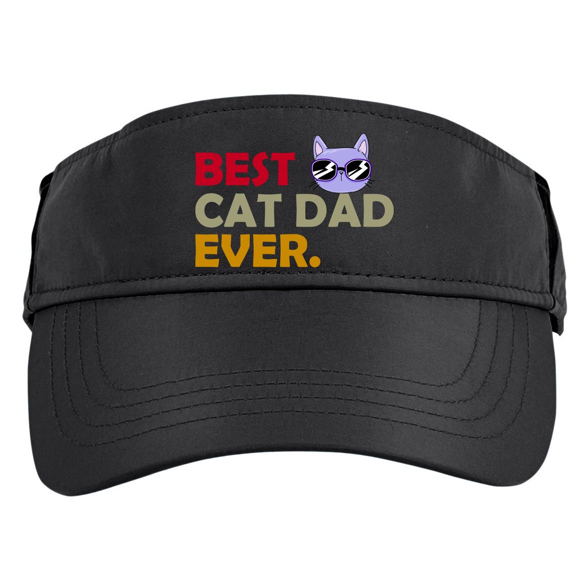 Best Cat Dad Ever Funny Cat Lover Adult Drive Performance Visor