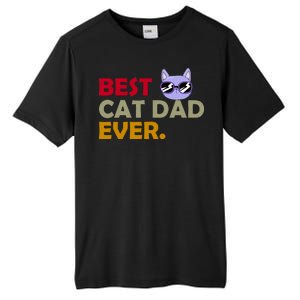 Best Cat Dad Ever Funny Cat Lover Tall Fusion ChromaSoft Performance T-Shirt