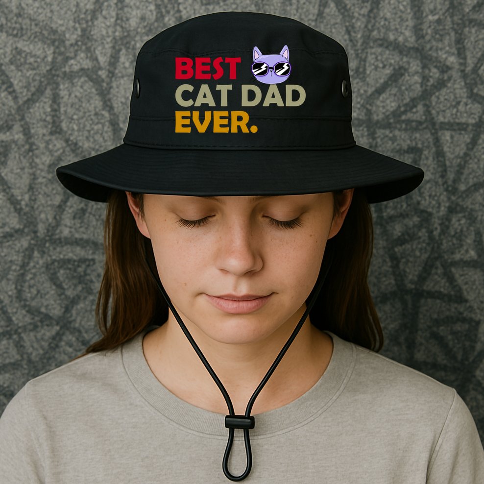 Best Cat Dad Ever Funny Cat Lover Bucket Hat