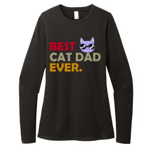 Best Cat Dad Ever Funny Cat Lover Womens CVC Long Sleeve Shirt