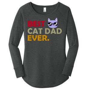 Best Cat Dad Ever Funny Cat Lover Women's Perfect Tri Tunic Long Sleeve Shirt