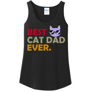 Best Cat Dad Ever Funny Cat Lover Ladies Essential Tank