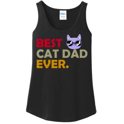 Best Cat Dad Ever Funny Cat Lover Ladies Essential Tank