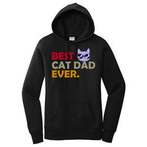 Best Cat Dad Ever Funny Cat Lover Women's Pullover Hoodie