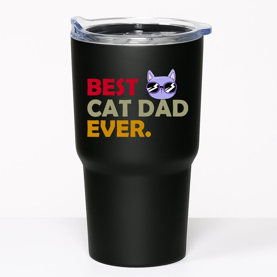 Best Cat Dad Ever Funny Cat Lover Tumbler