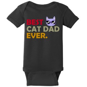 Best Cat Dad Ever Funny Cat Lover Baby Bodysuit