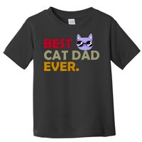 Best Cat Dad Ever Funny Cat Lover Toddler T-Shirt