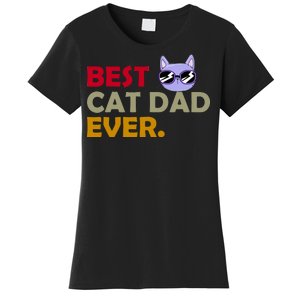 Best Cat Dad Ever Funny Cat Lover Women's T-Shirt