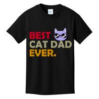 Best Cat Dad Ever Funny Cat Lover Kids T-Shirt