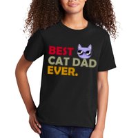 Best Cat Dad Ever Funny Cat Lover Kids T-Shirt