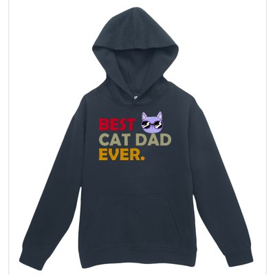 Best Cat Dad Ever Funny Cat Lover Urban Pullover Hoodie