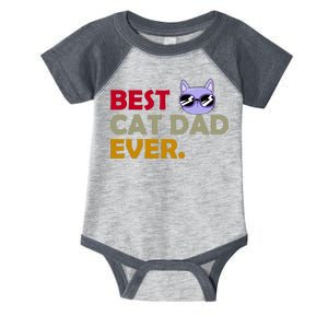 Best Cat Dad Ever Funny Cat Lover Infant Baby Jersey Bodysuit