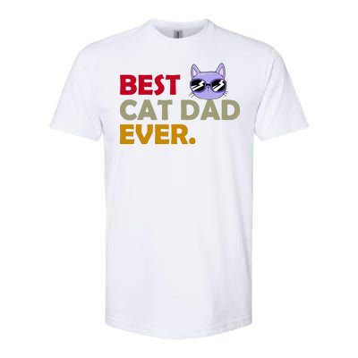 Best Cat Dad Ever Funny Cat Lover Softstyle® CVC T-Shirt