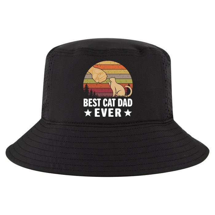 Best Cat Dad Ever Funny Cute Retro Cool Comfort Performance Bucket Hat