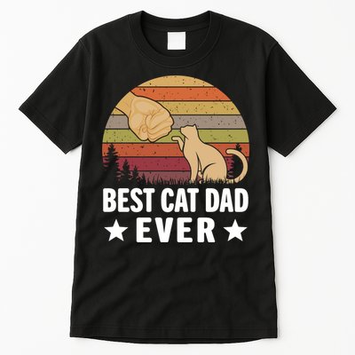 Best Cat Dad Ever Funny Cute Retro Tall T-Shirt