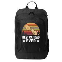 Best Cat Dad Ever Funny Cute Retro City Backpack