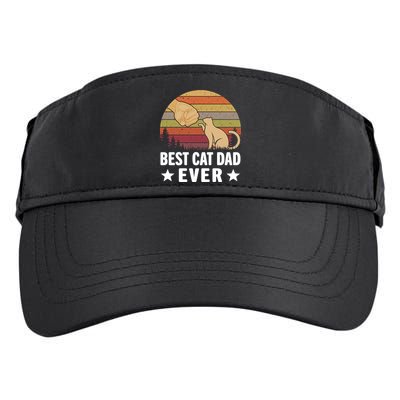 Best Cat Dad Ever Funny Cute Retro Adult Drive Performance Visor