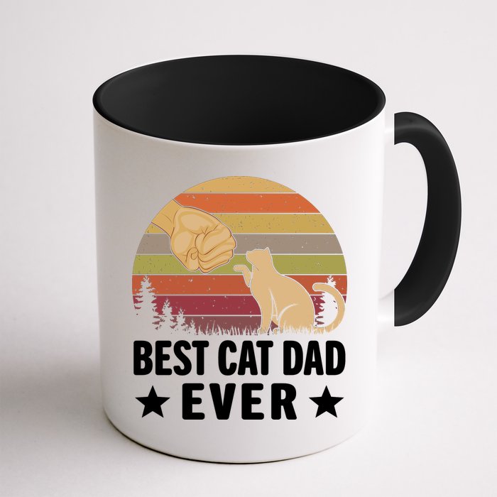 Best Cat Dad Ever Funny Cute Retro Mug