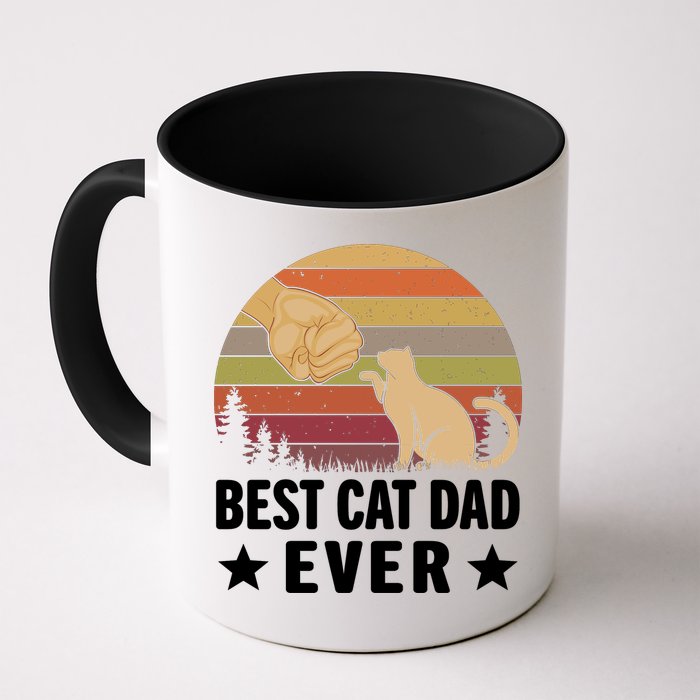 Best Cat Dad Ever Funny Cute Retro Mug