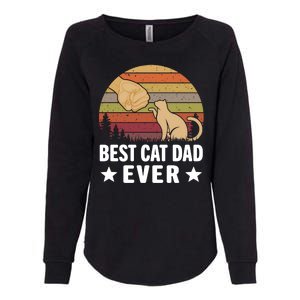 Best Cat Dad Ever Funny Cute Retro Womens California Wash Sweatshirt