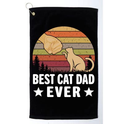 Best Cat Dad Ever Funny Cute Retro Golf Towel