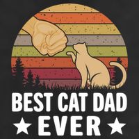 Best Cat Dad Ever Funny Cute Retro Golf Towel