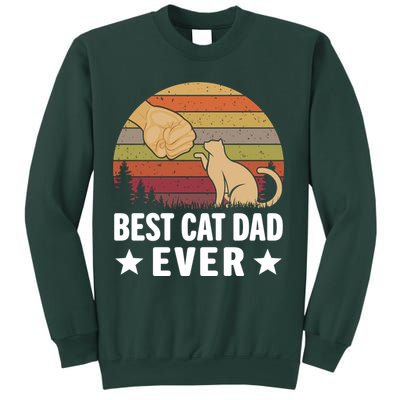 Best Cat Dad Ever Funny Cute Retro Sweatshirt