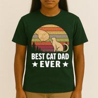 Best Cat Dad Ever Funny Cute Retro T-Shirt