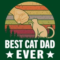 Best Cat Dad Ever Funny Cute Retro T-Shirt