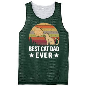 Best Cat Dad Ever Funny Cute Retro Mesh Reversible Basketball Jersey Tank