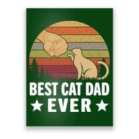 Best Cat Dad Ever Funny Cute Retro Poster