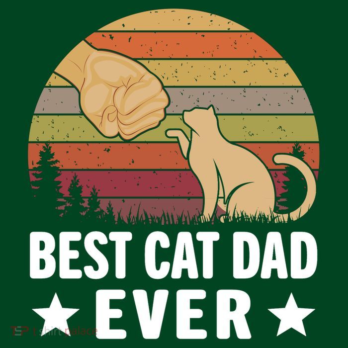 Best Cat Dad Ever Funny Cute Retro Poster