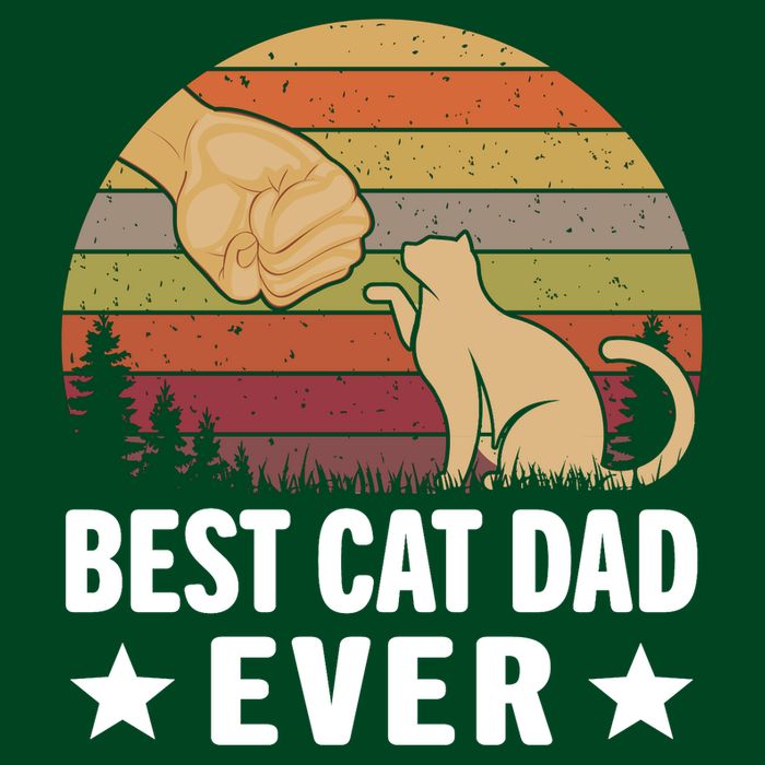 Best Cat Dad Ever Funny Cute Retro Visor