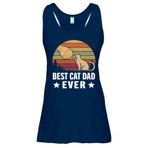 Best Cat Dad Ever Funny Cute Retro Ladies Essential Flowy Tank