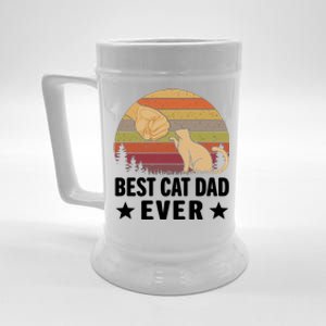 Best Cat Dad Ever Funny Cute Retro Beer Stein