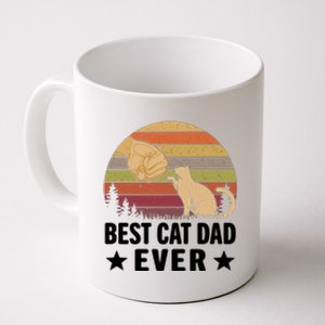 Best Cat Dad Ever Funny Cute Retro Coffee Mug