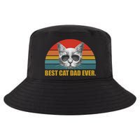 Best Cat Dad Ever Retro Sunset Cool Comfort Performance Bucket Hat