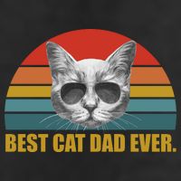 Best Cat Dad Ever Retro Sunset Cool Comfort Performance Bucket Hat
