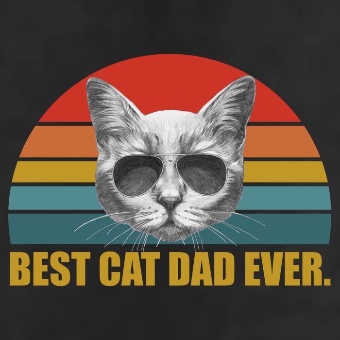 Best Cat Dad Ever Retro Sunset Cool Comfort Performance Bucket Hat