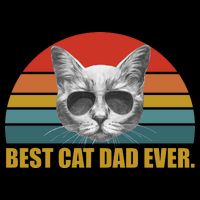 Best Cat Dad Ever Retro Sunset Sweatshirt