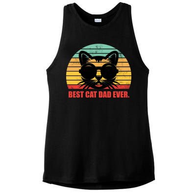 Best Cat Ever - Retro Vintage Design Ladies PosiCharge Tri-Blend Wicking Tank