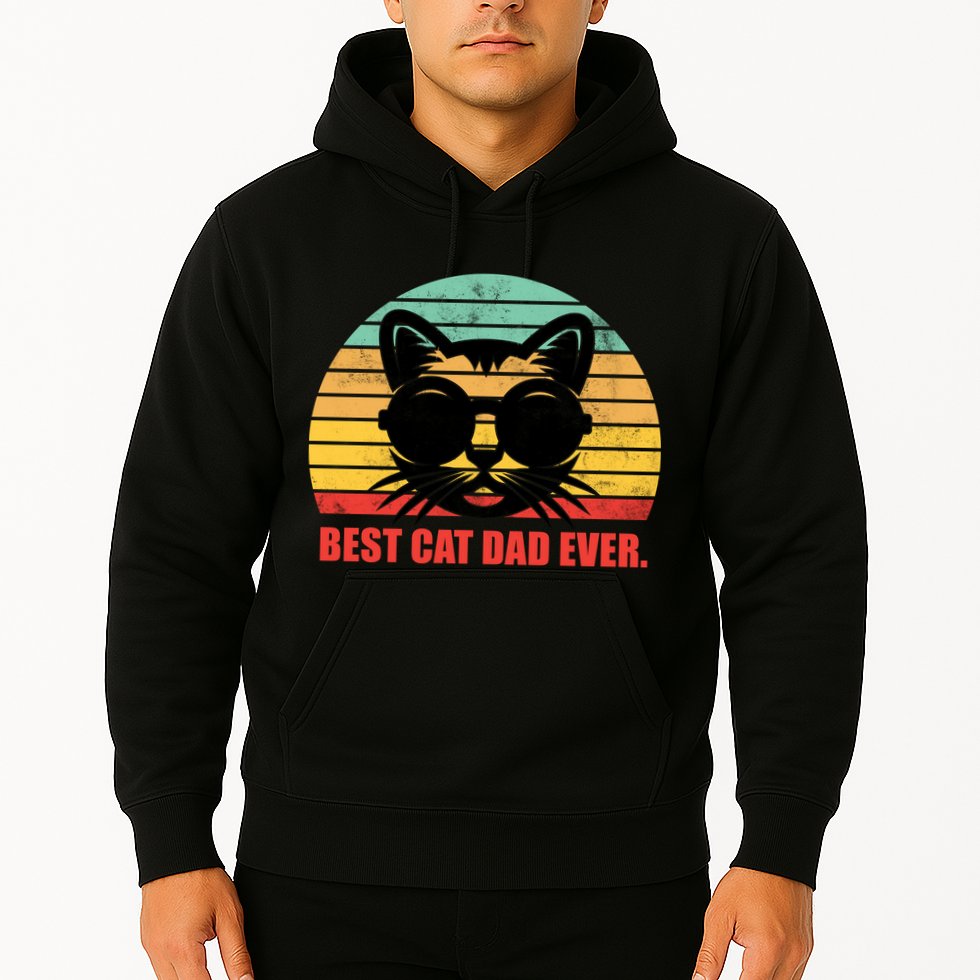 Best Cat Ever - Retro Vintage Design Hoodie