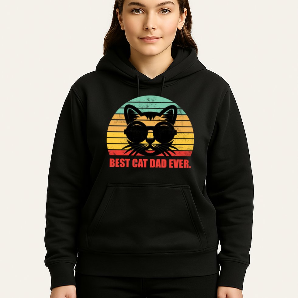 Best Cat Ever - Retro Vintage Design Hoodie